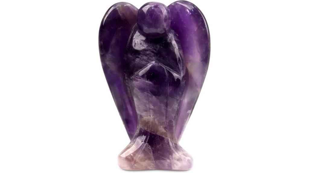 amethyst angel meditation figurine