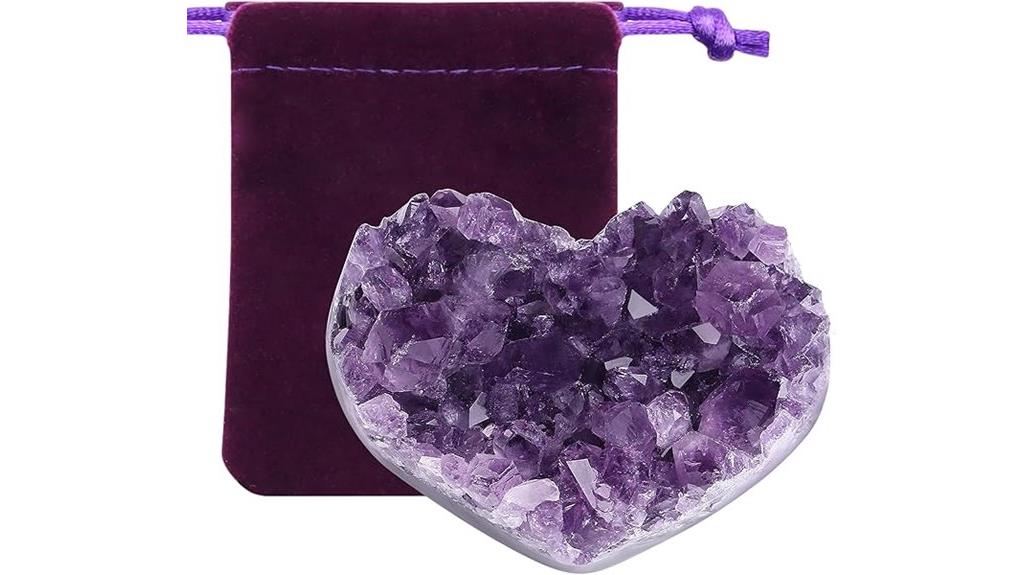 amethyst heart crystal cluster