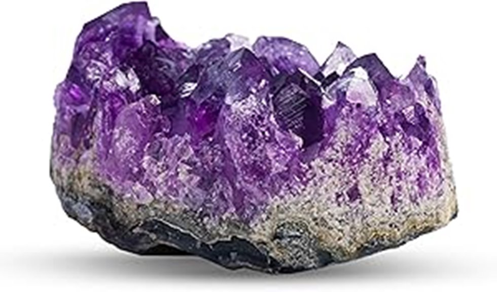 amethyst meditation healing cluster