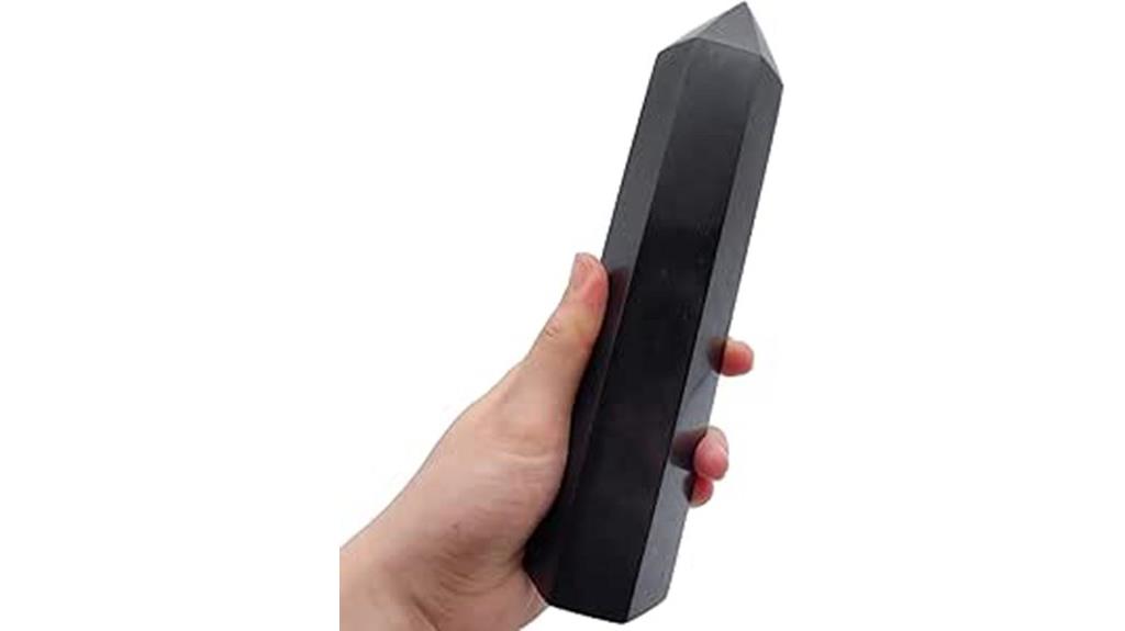 black tourmaline crystal wand