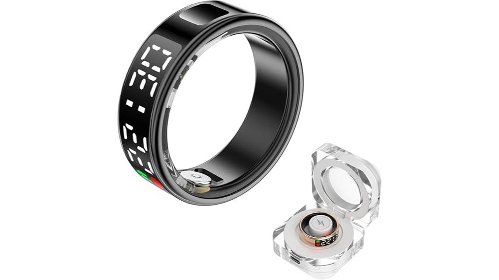 black waterproof fitness ring