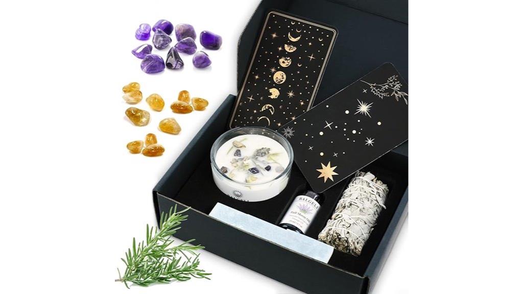 chakra crystal candle set