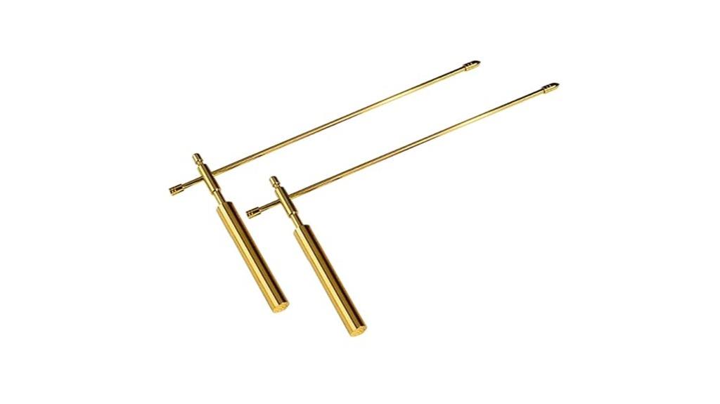 copper and brass dowsing rods
