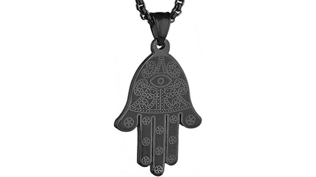 egyptian hamsa hand necklace