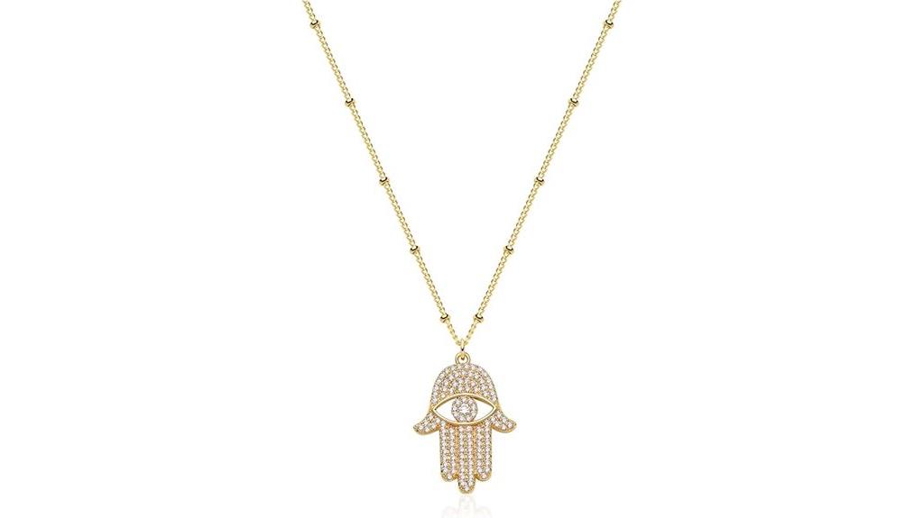 gold evil eye necklace