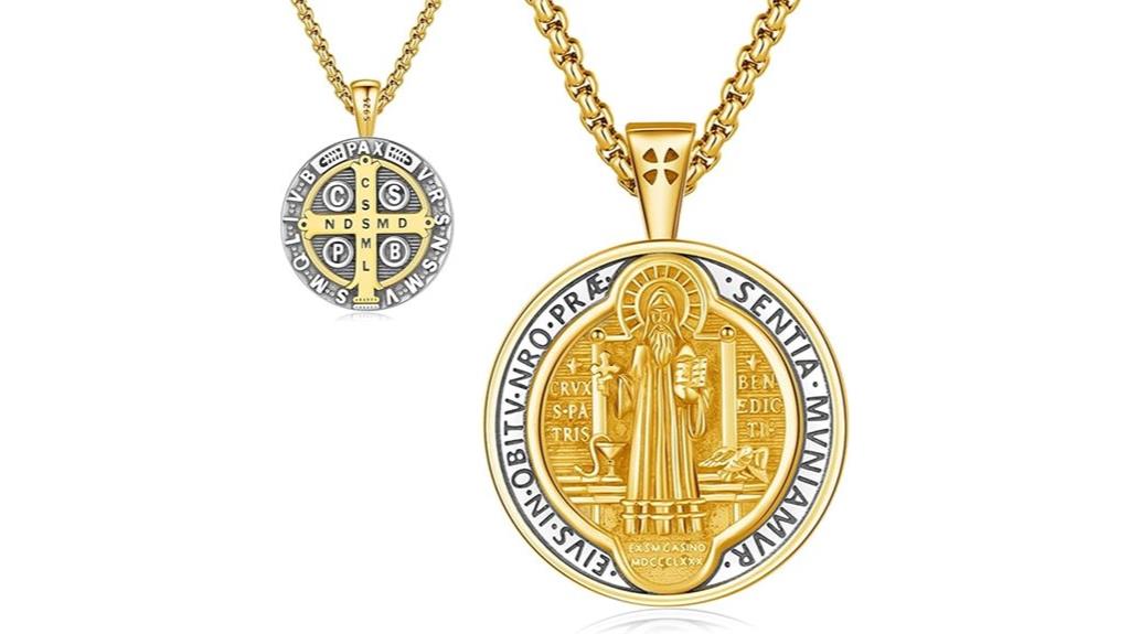 gold plated benedict necklace