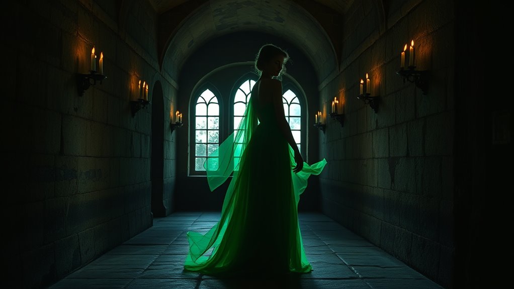 haunted ch teau lady in green