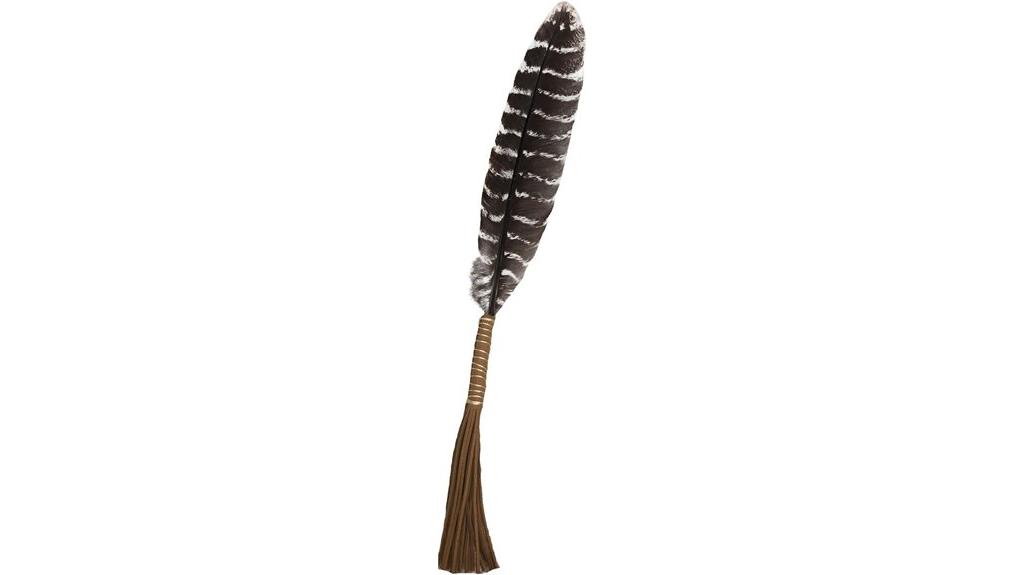 leather feather smudging tassel