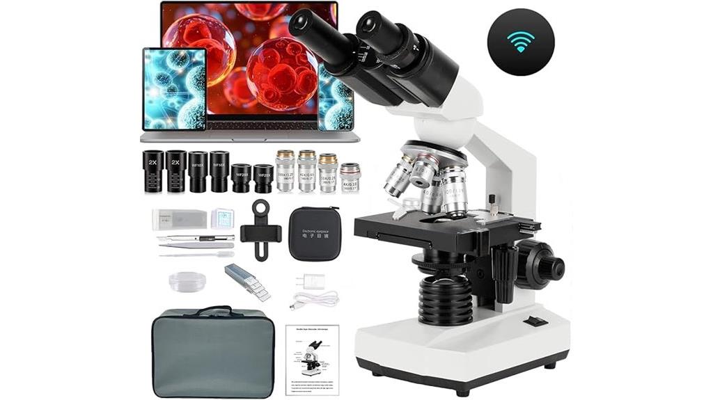 led lit binocular microscope