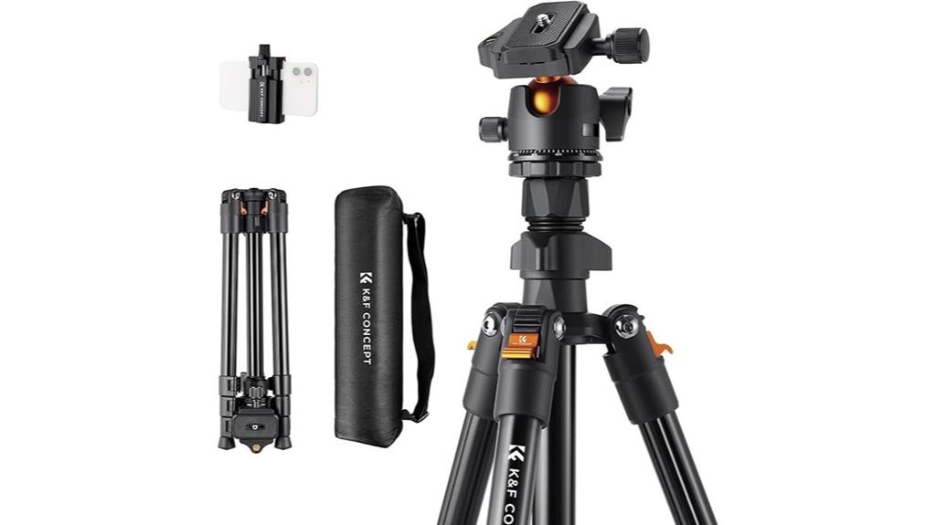 long camera tripod with phone
