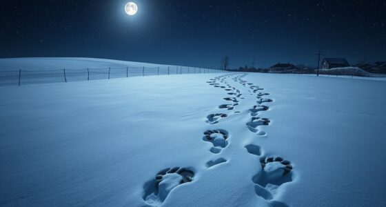 mysterious winter animal tracks