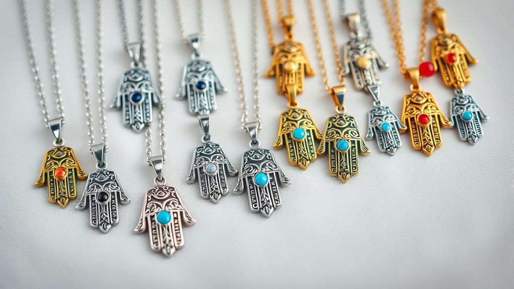 protective hamsa necklace collection