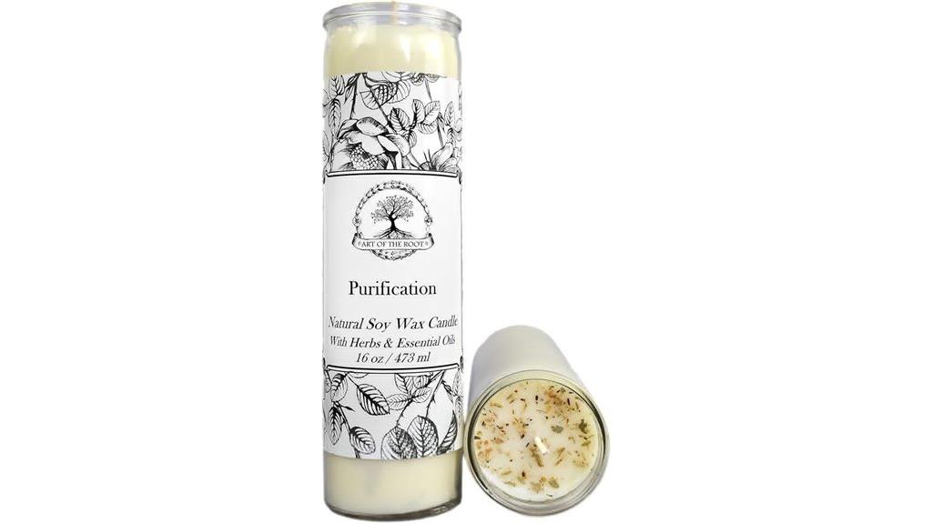 purification soy candle spell