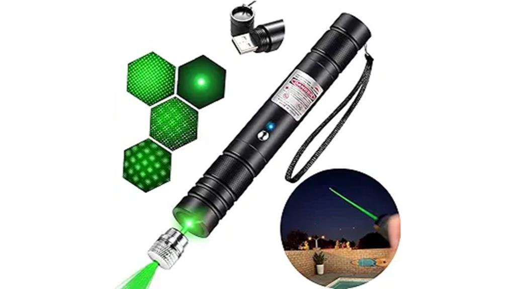 rechargeable long range green laser