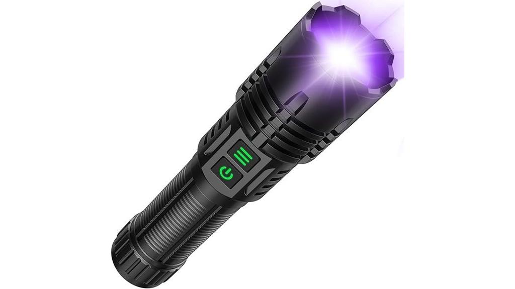 rechargeable uv flashlight with multiple modes