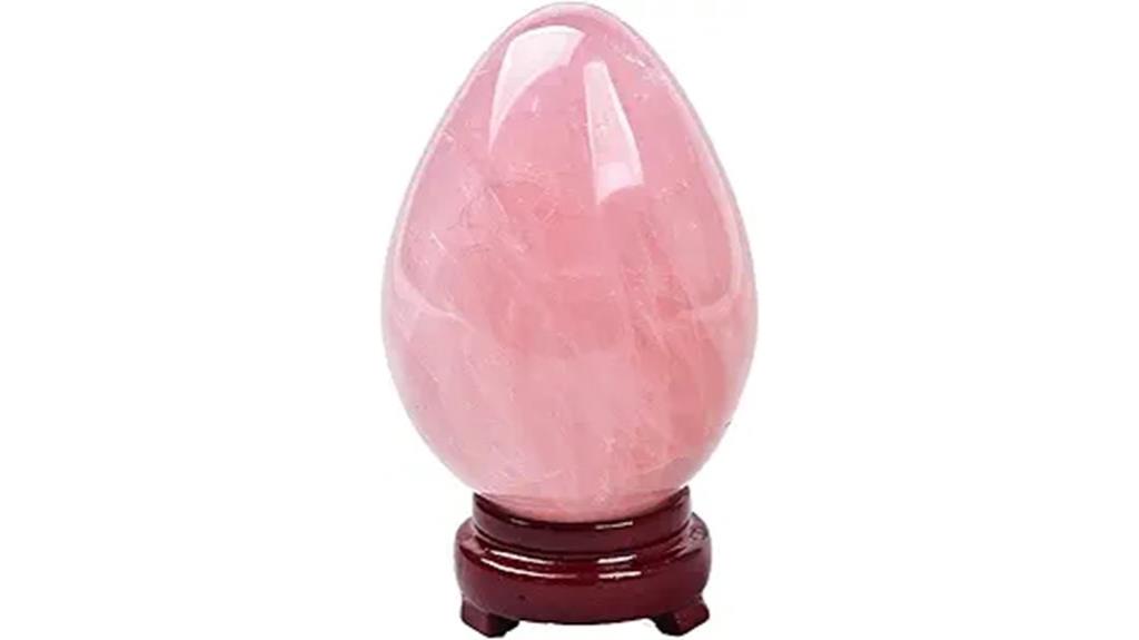 rose quartz crystal egg