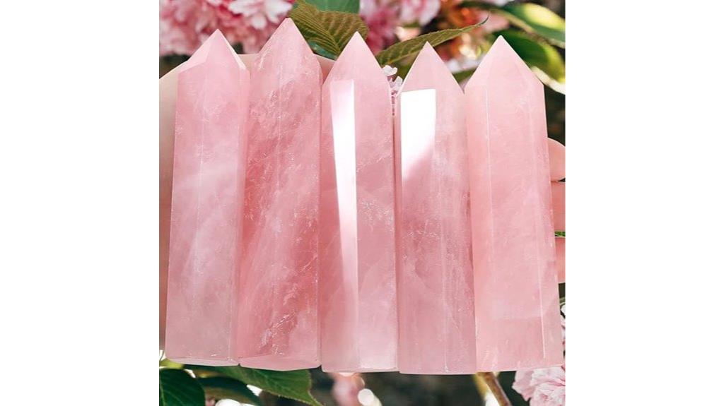 rose quartz crystal wand
