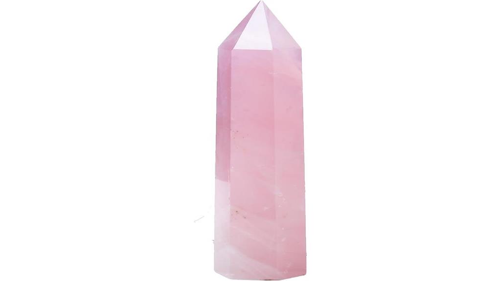 rose quartz healing obelisk