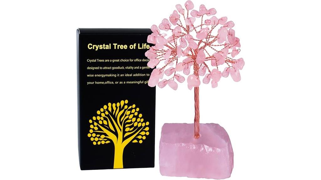 rose quartz healing tree