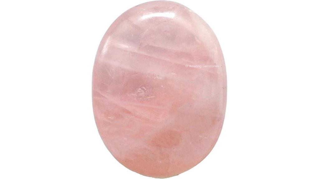 rose quartz palm stone
