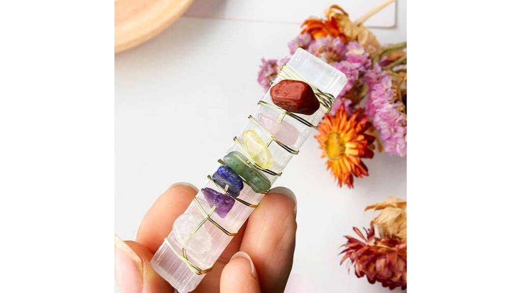 selenite healing crystal wand