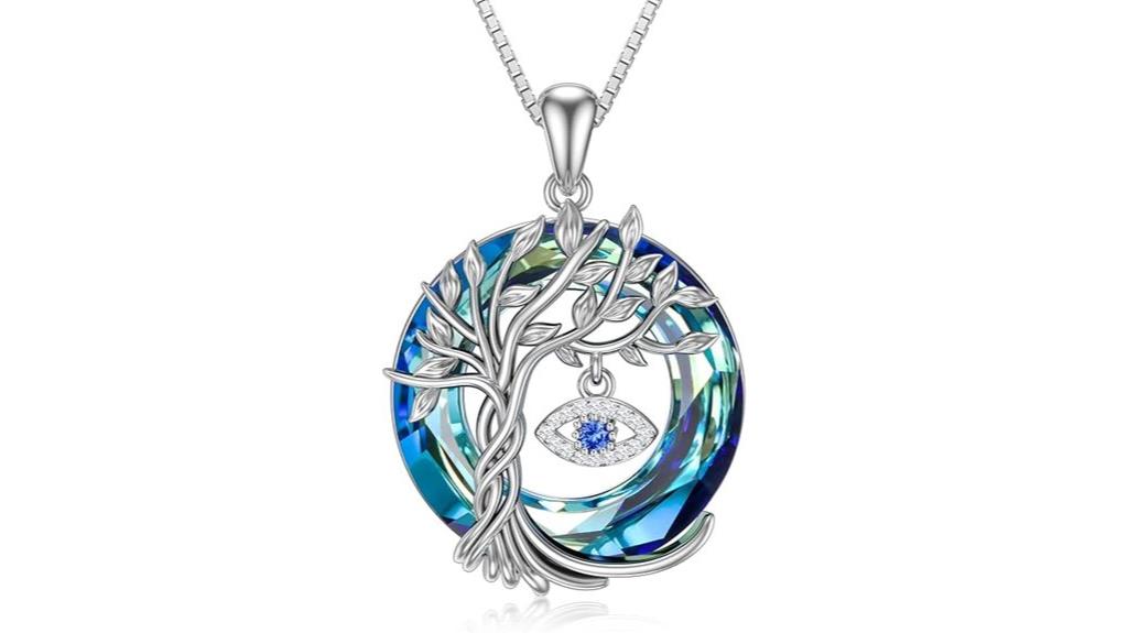 sterling silver tree pendant