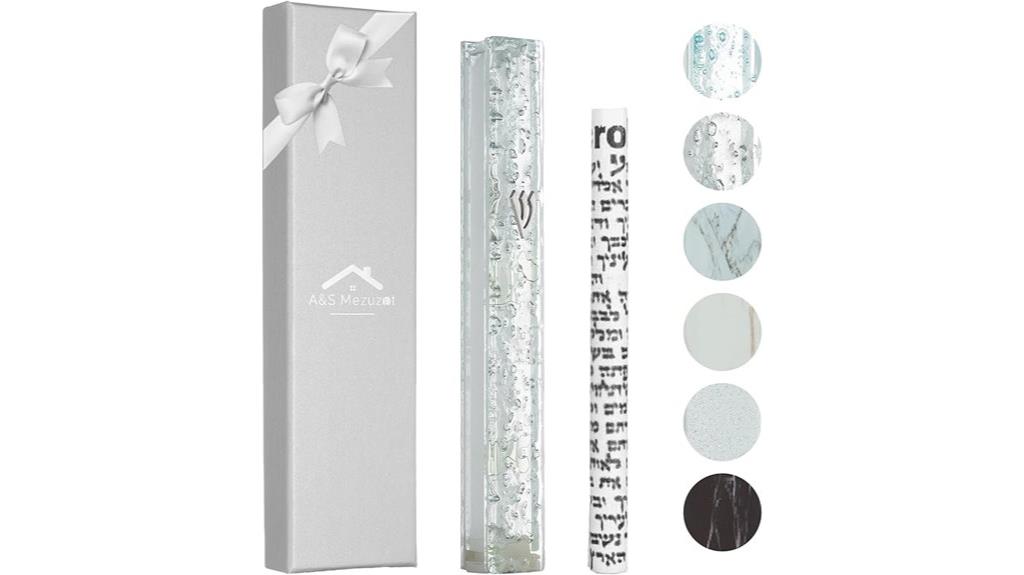 waterproof glass mezuzah case