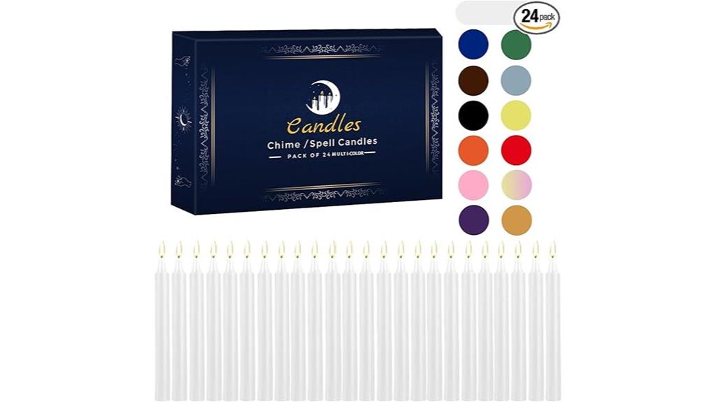 white ritual candle set