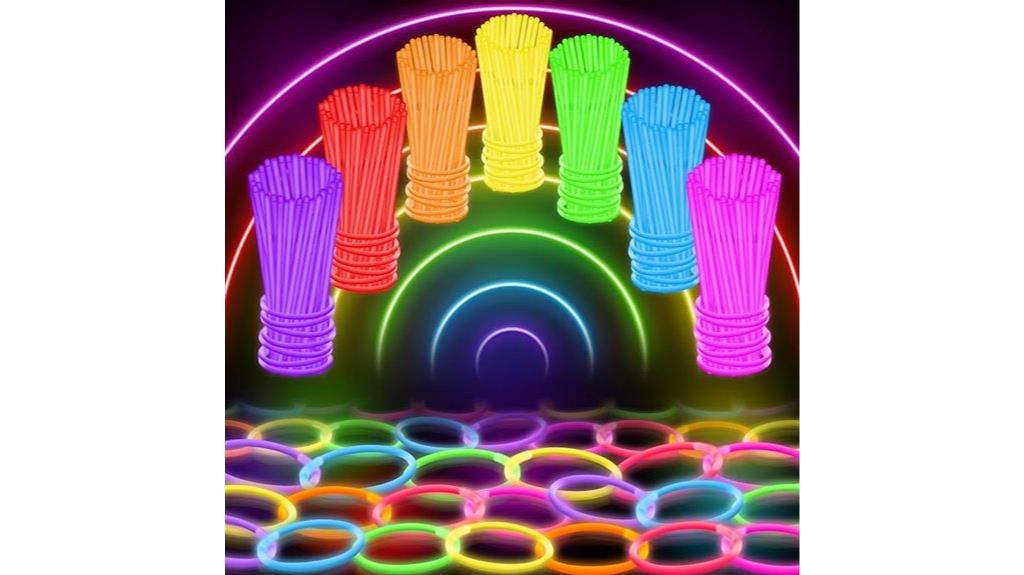 100 bright glow sticks