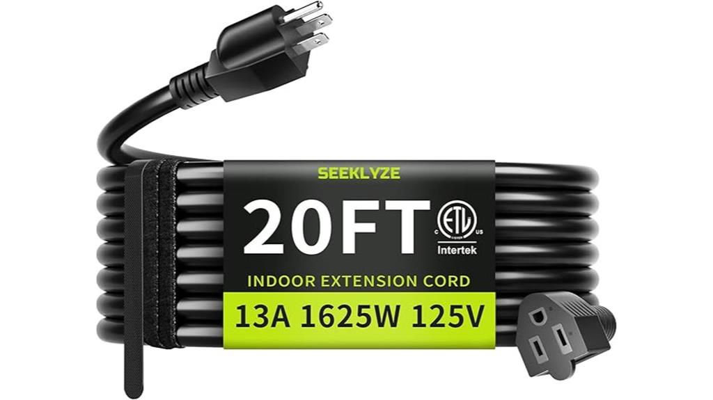 20 foot power extension cord