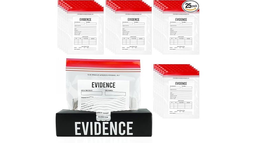 25 piece evidence bag set