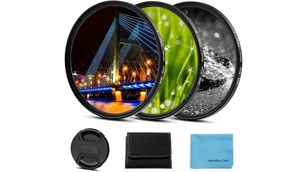 55mm camera star filter set