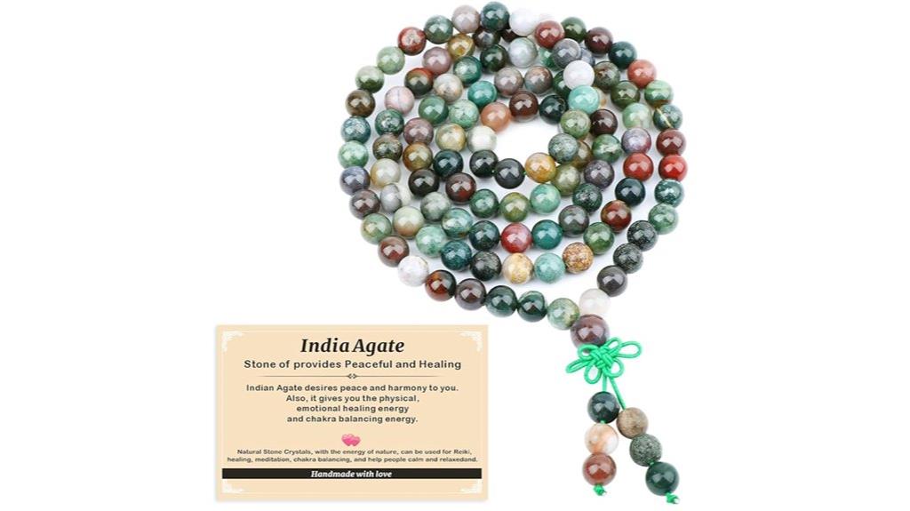 8mm agate prayer bracelet