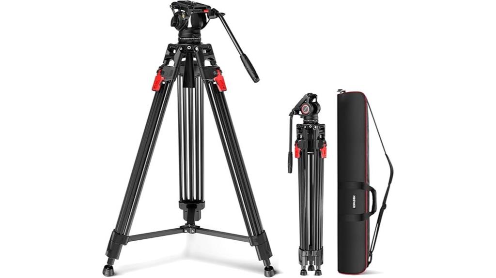 adjustable fluid head tripod