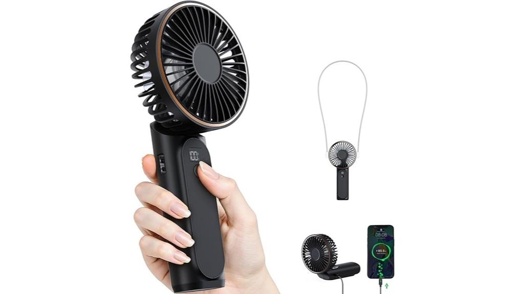 adjustable rechargeable hand fan