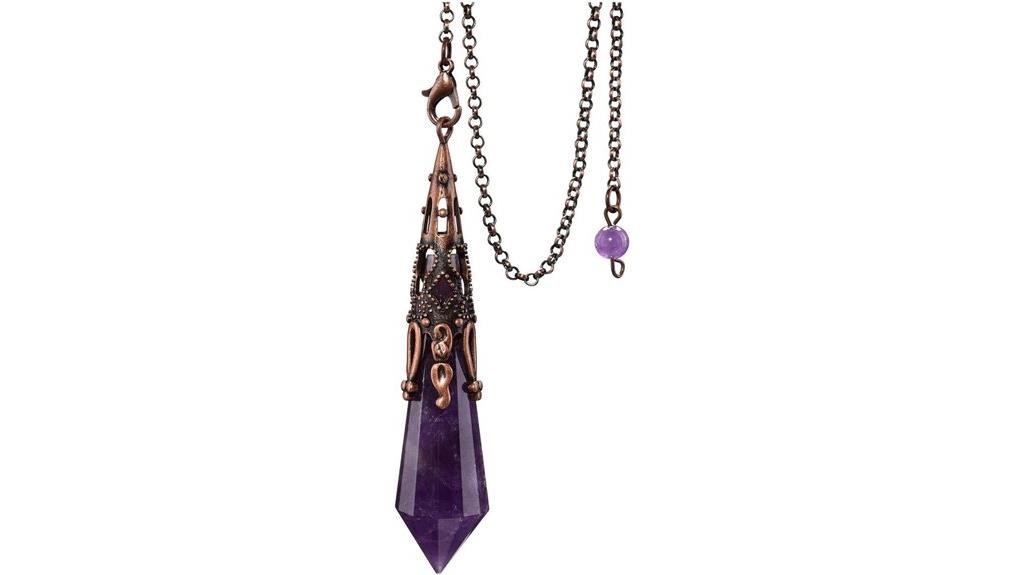 amethyst crystal divination pendulum