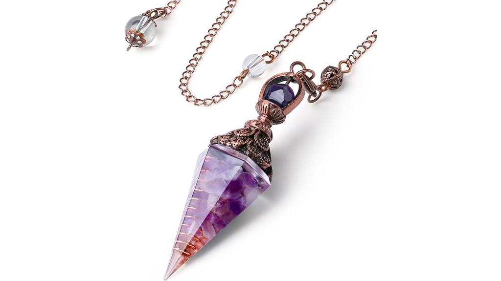 amethyst crystal quartz pendulum