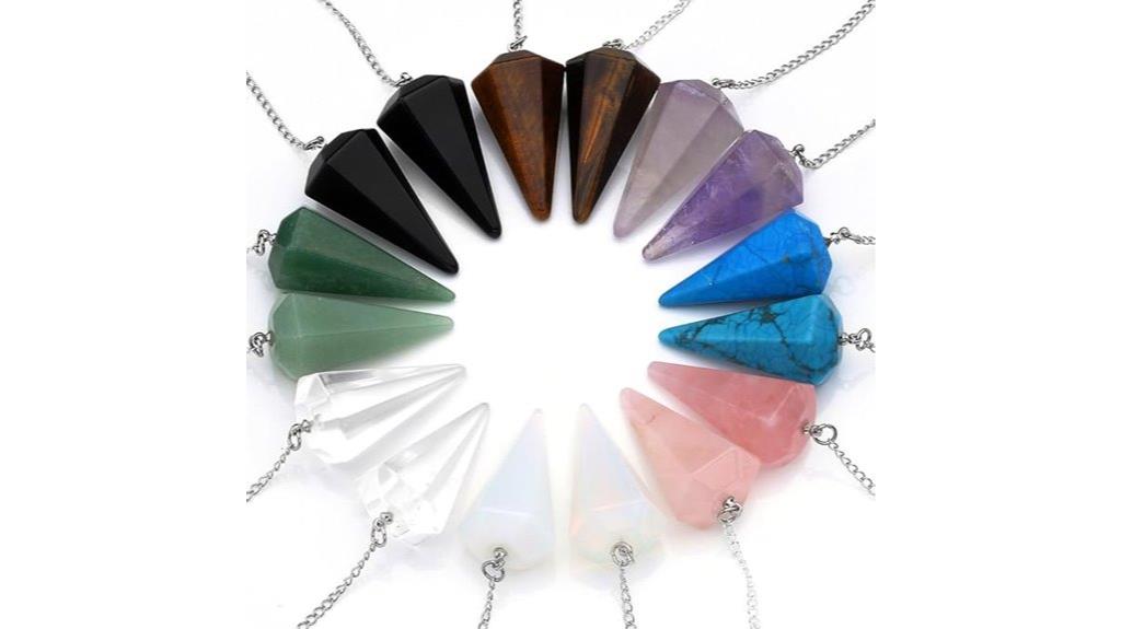 amethyst rose quartz pendulums