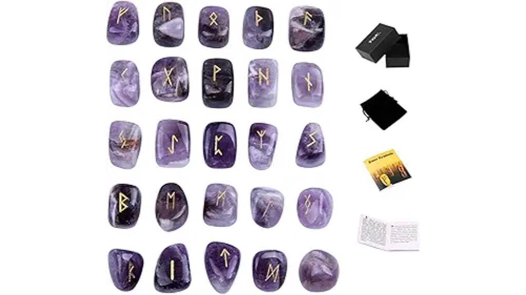 amethyst rune stones set