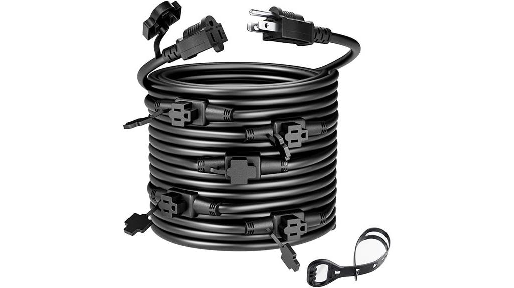 black 25ft power strip