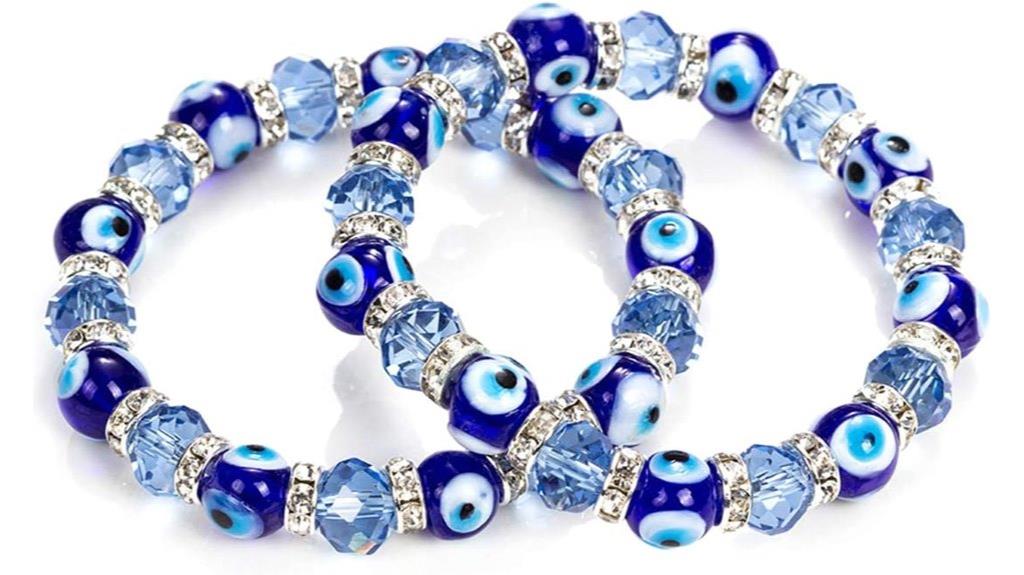 black bead evil eye bracelet