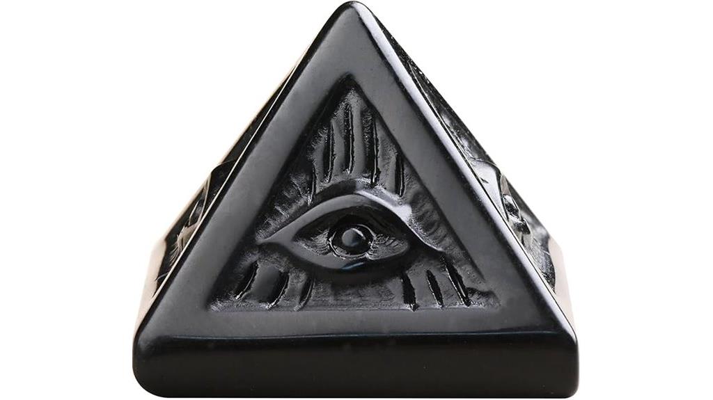 black obsidian pyramid crystal