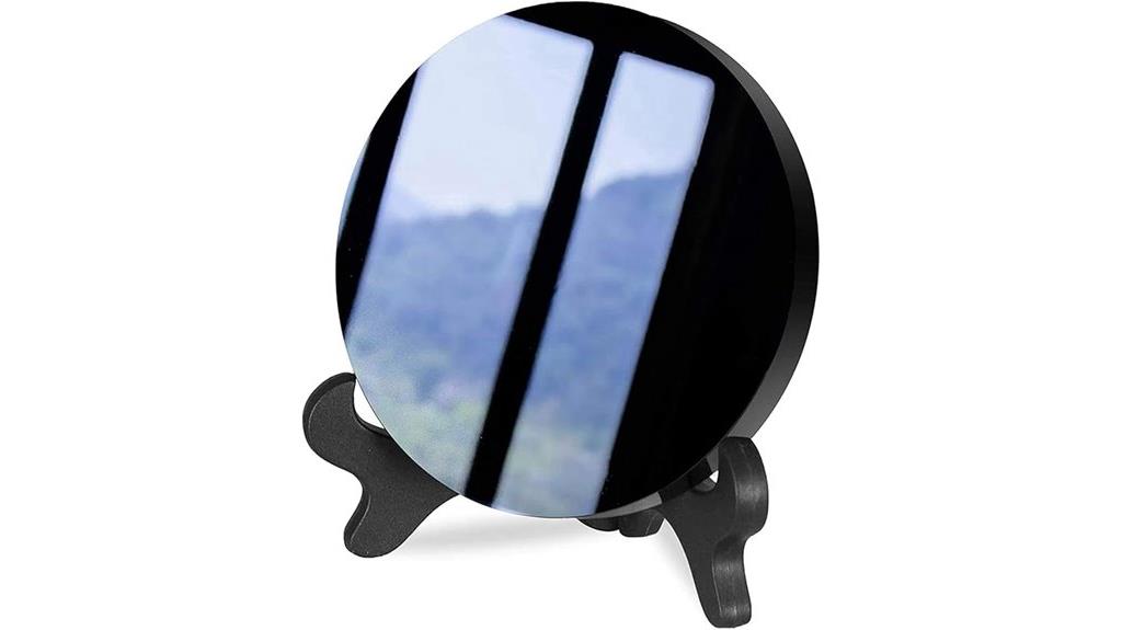black obsidian scrying mirror