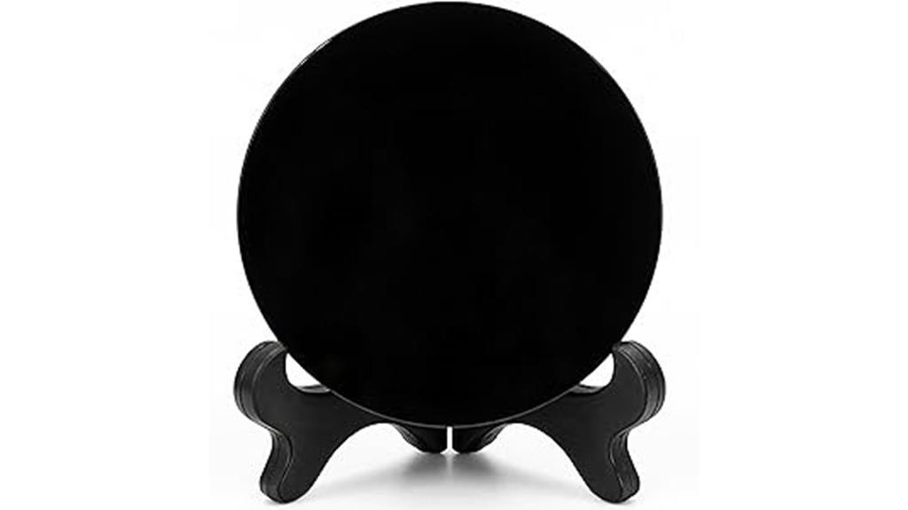 black obsidian scrying mirror