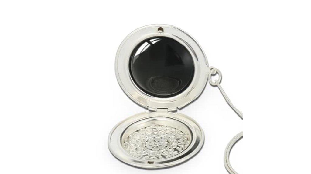 black obsidian scrying necklace