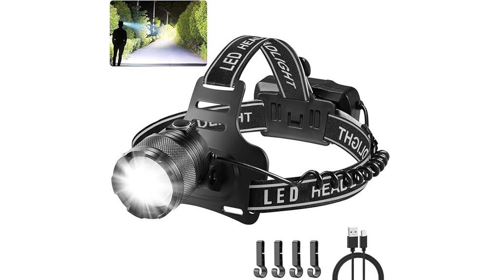 bright adjustable rechargeable headlamp