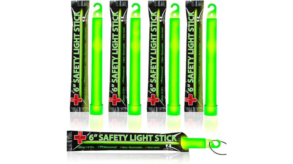 bright green glow stick pack