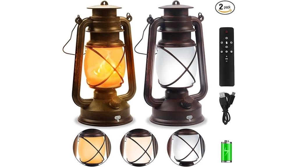 bronze vintage lanterns set