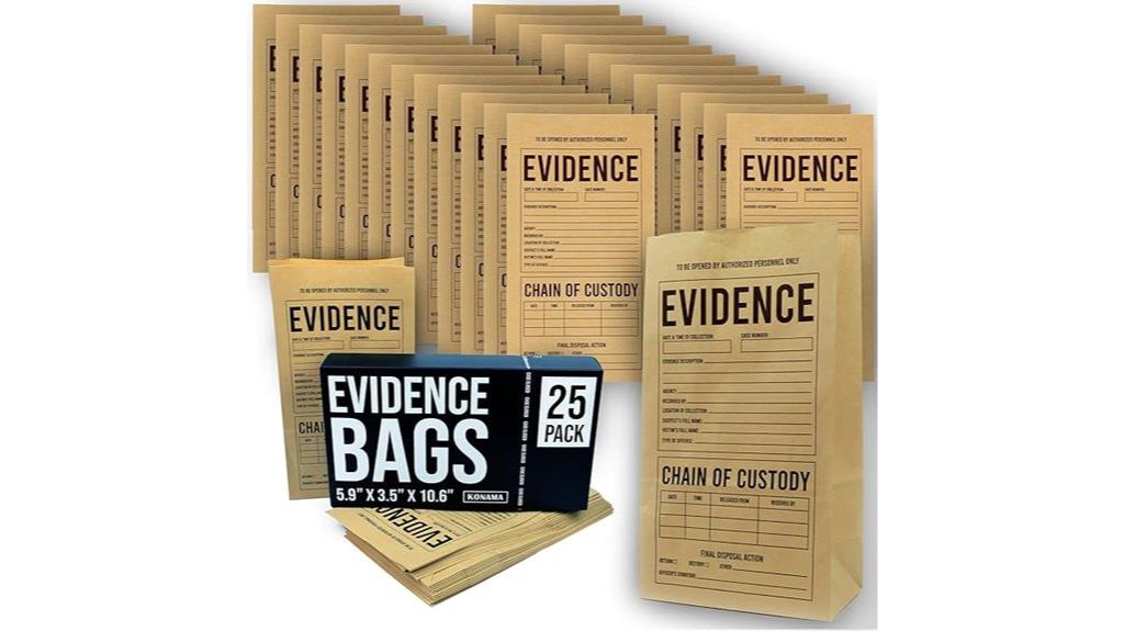 brown paper evidence bags