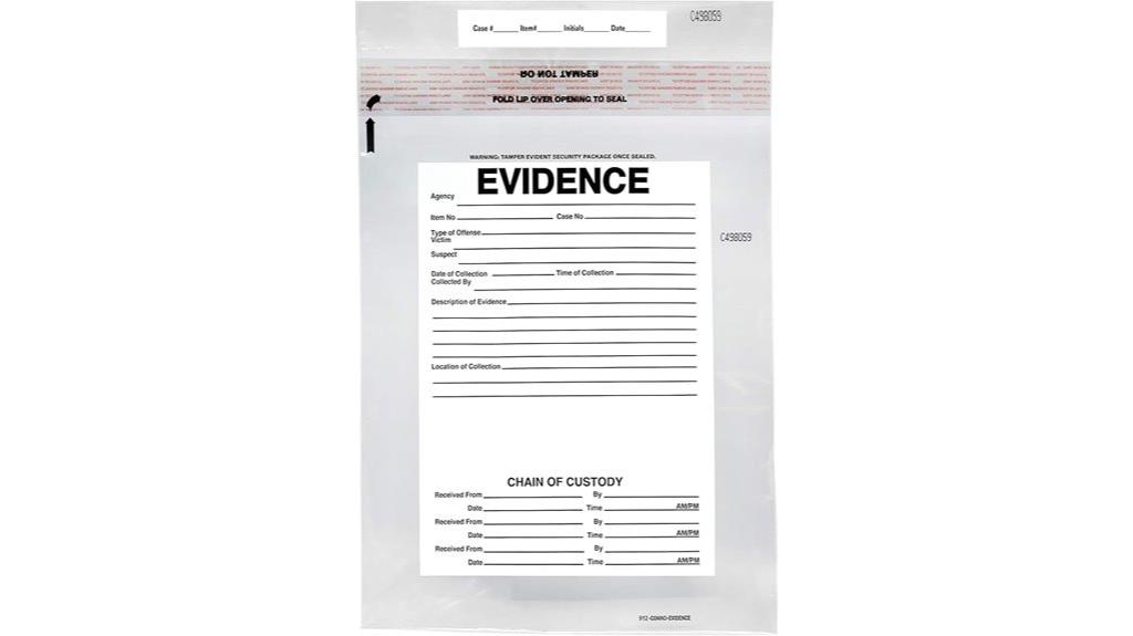 bulk 100 tamper resistant evidence bags